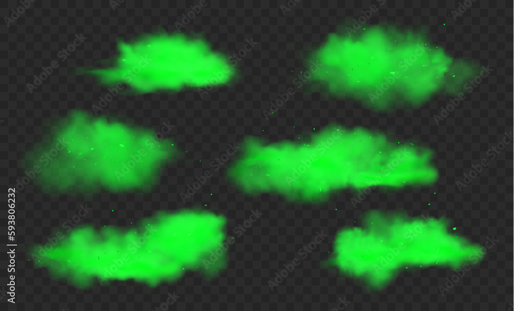 Green smoke effect vector explosion isolated nebula. Green smoke cloudy gas dust fog. Green smoke effect vector explosion isolated nebula. Green smoke cloudy gas dust fog.