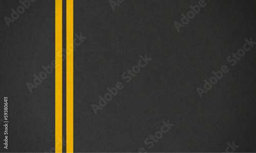 Road highway background asphalt texture surface. Road ground concrete asphalt texture yellow line realistic.