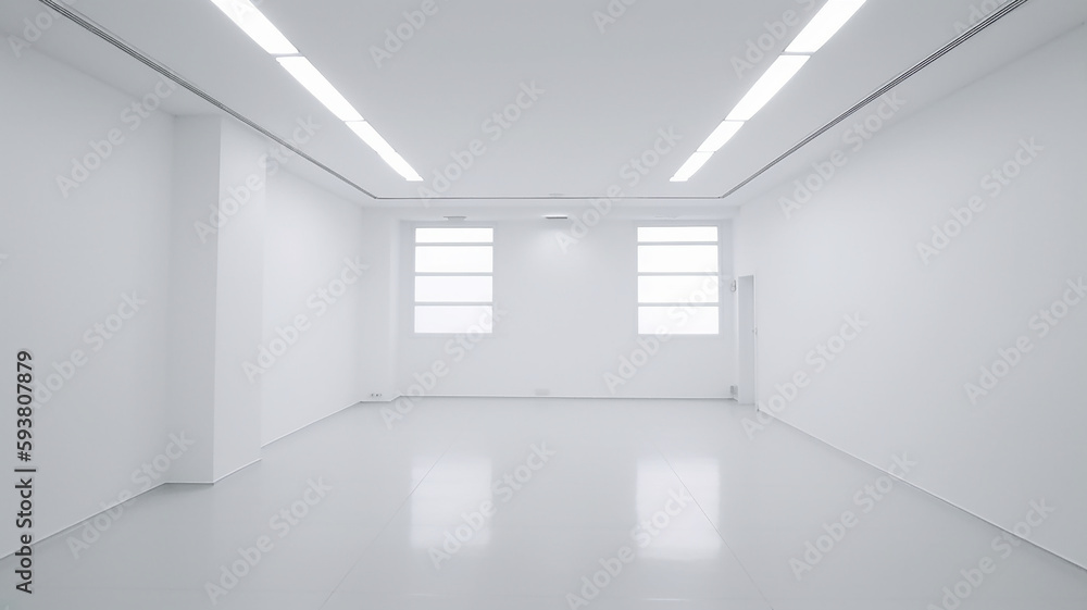 White clean empty architecture interior space room studio background wall display products minimalism. 3d rendering. White clean empty architecture interior space room studio background wall display products minimalism. 3d rendering.