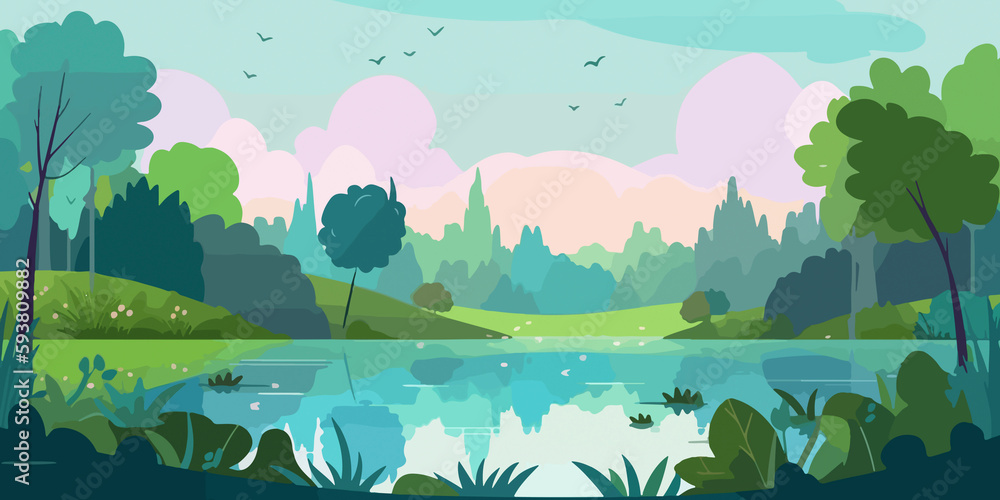 Hand drawn flat illustration of a World Environment Day, concept background
