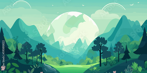 World Environment Day depicted in flat design