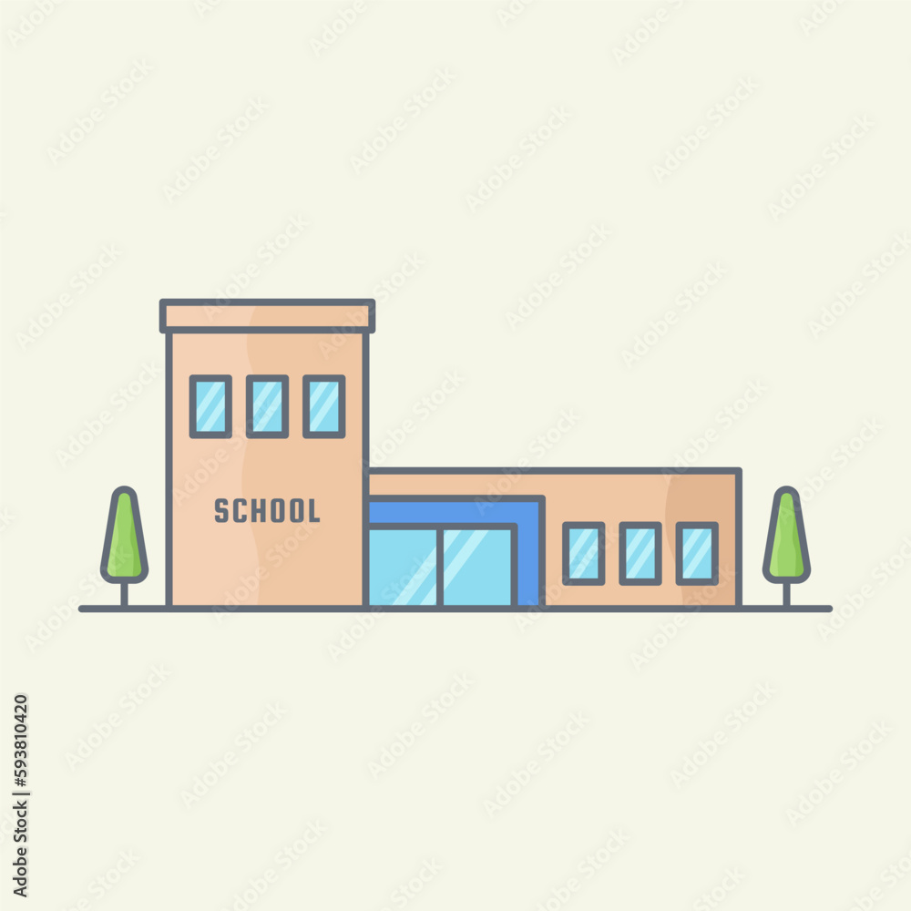 School building vector illustration School building vector illustration