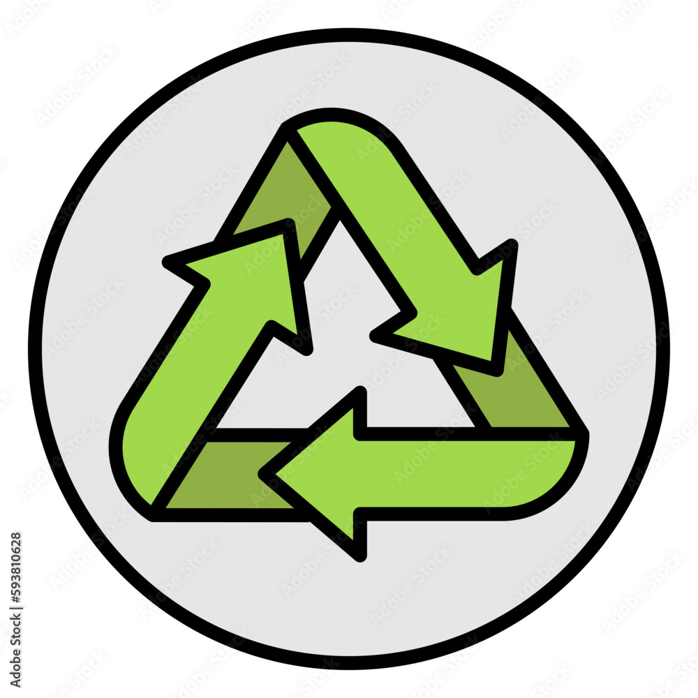 Illustration of Recycle Symbol design Icon Illustration of Recycle Symbol design Icon