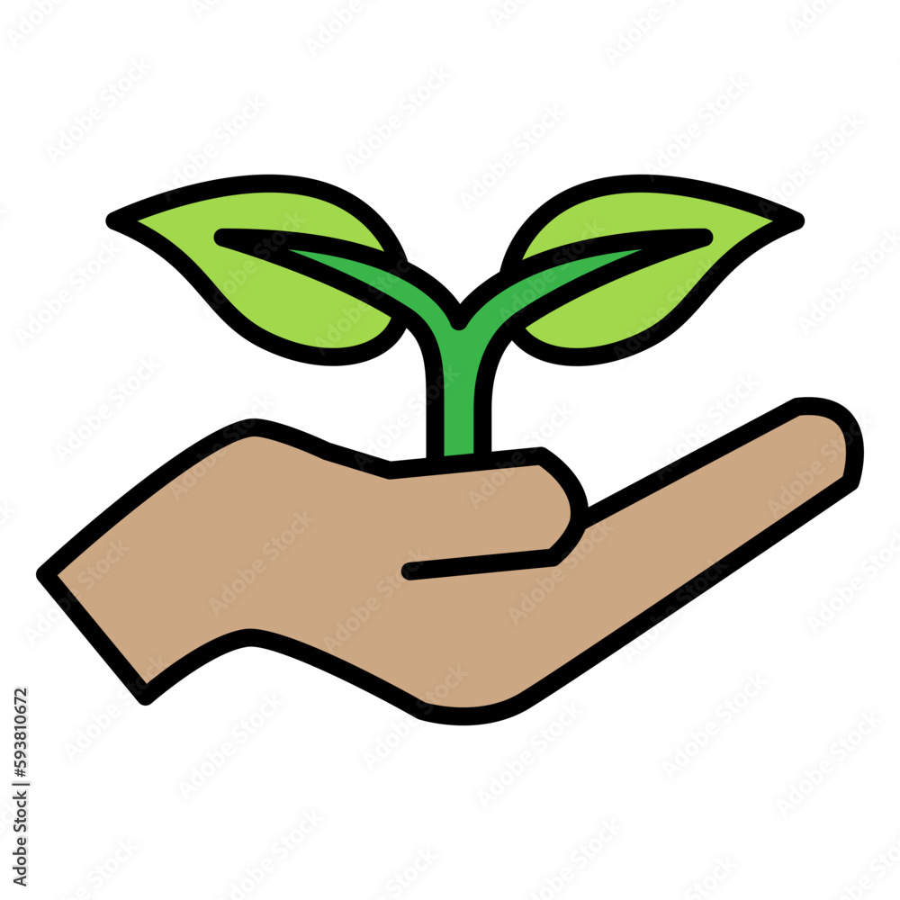 Illustration of Save the Plant design Icon Illustration of Save the Plant design Icon