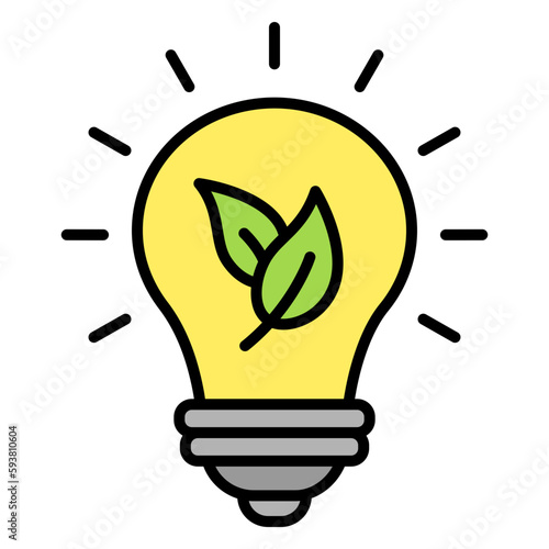 Illustration of Eco Bulb design Icon