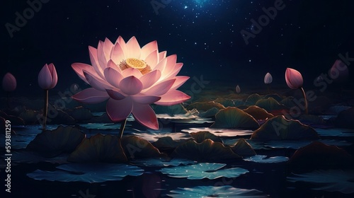 Divine Lotus : A Symbol of Enlightenment, Generative AI