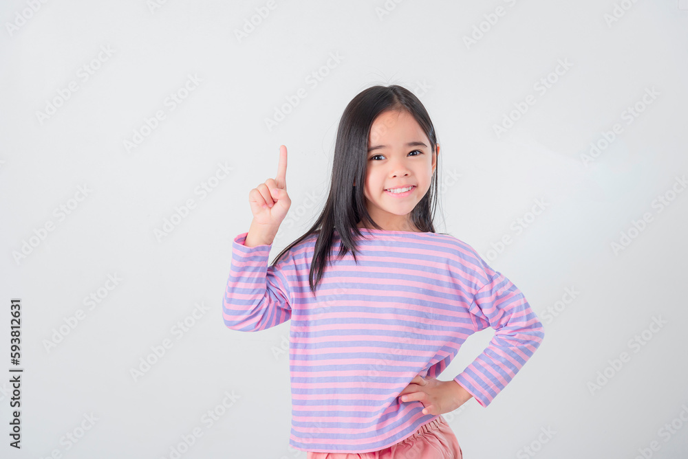 Image of Asian child posing on white background Image of Asian child posing on white background