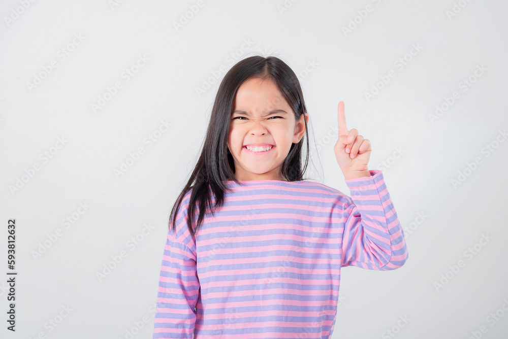 Image of Asian child posing on white background Image of Asian child posing on white background