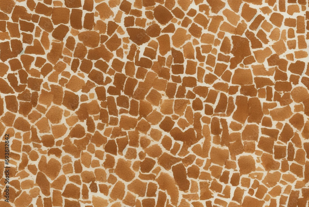 Painted-Style Warm Brown Tile Seamless Pattern [Generative AI]