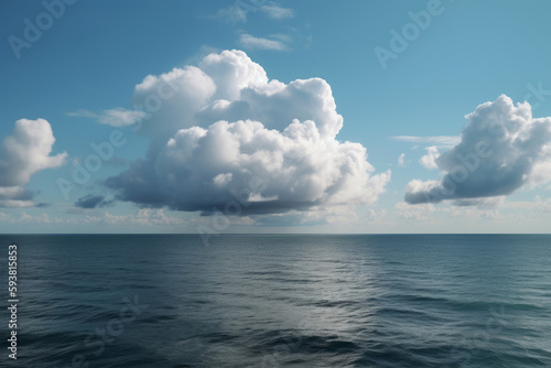 A singular cloud over the open sea