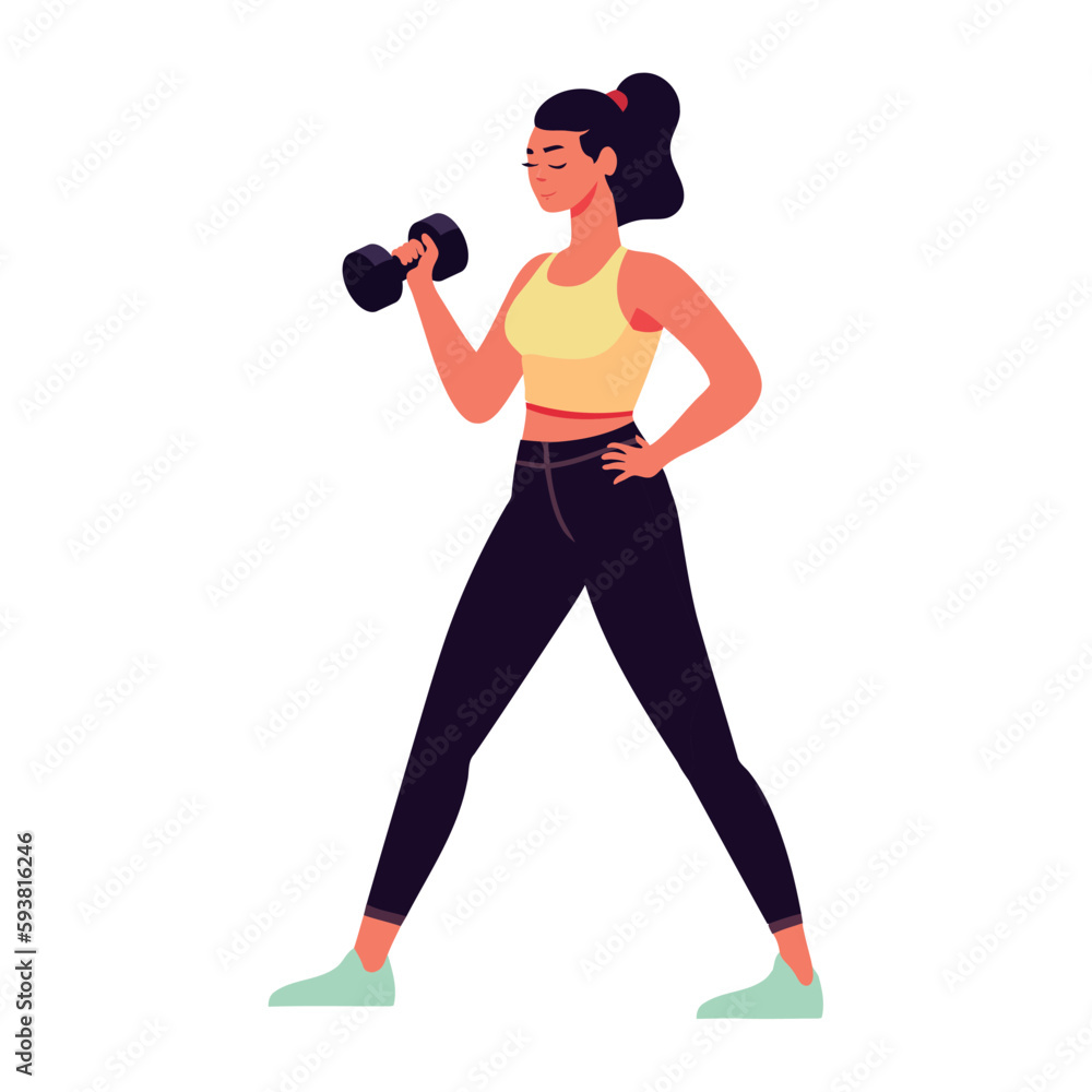 female athlete lifting dumbbell female athlete lifting dumbbell