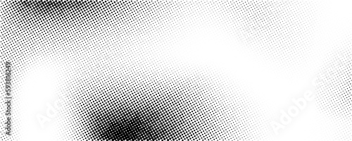 Halftone faded gradient texture. Grunge halftone grit background. White and black sand noise wallpaper. Retro pixilated vector backdrop