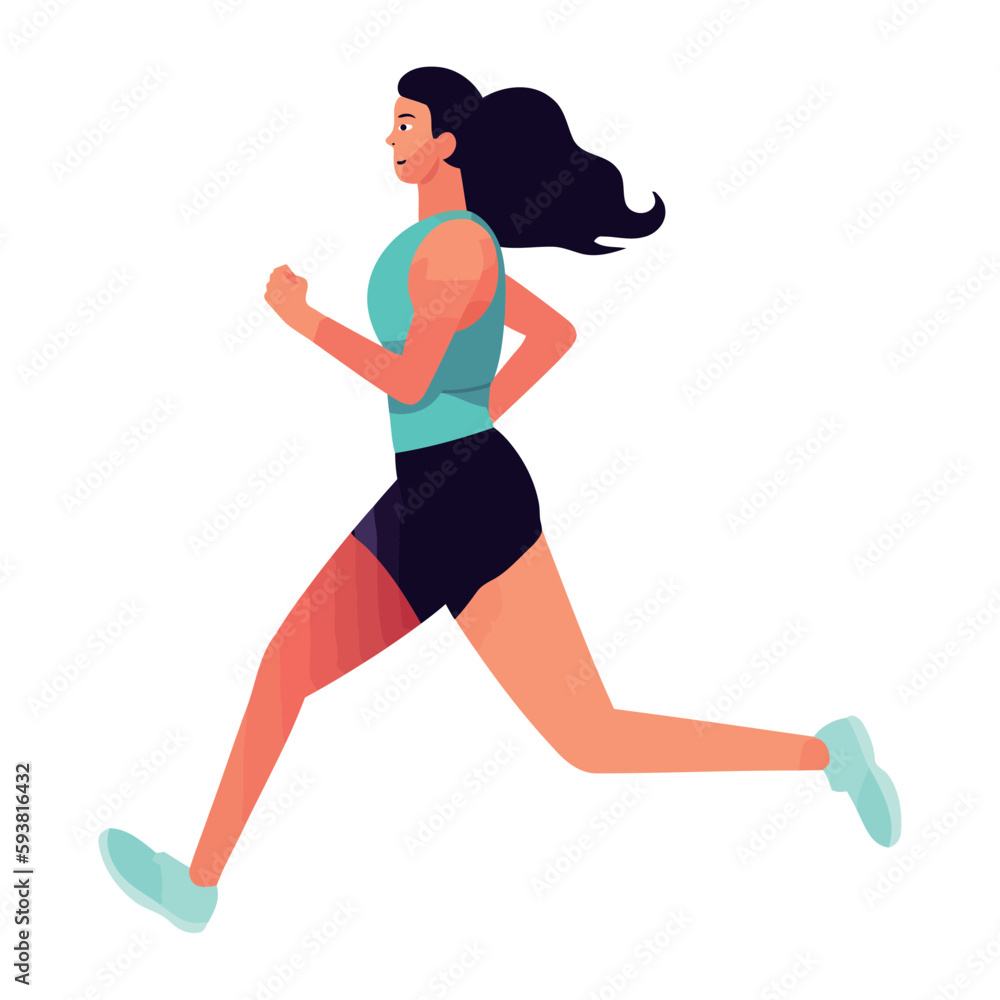 beauty girl athlete running beauty girl athlete running
