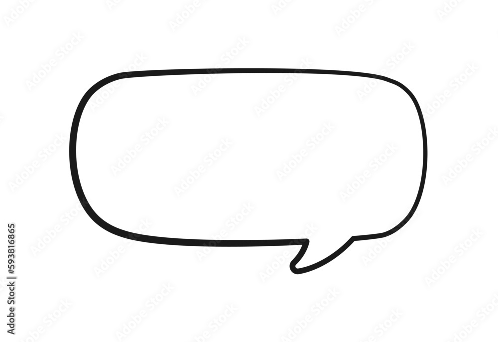 Empty speech bubbles text box. Comic speech bubble doodle outline. Vector illustration. Empty speech bubbles text box. Comic speech bubble doodle outline. Vector illustration.