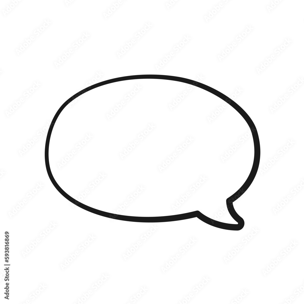 Empty speech bubbles text box. Comic speech bubble doodle outline. Vector illustration. Empty speech bubbles text box. Comic speech bubble doodle outline. Vector illustration.