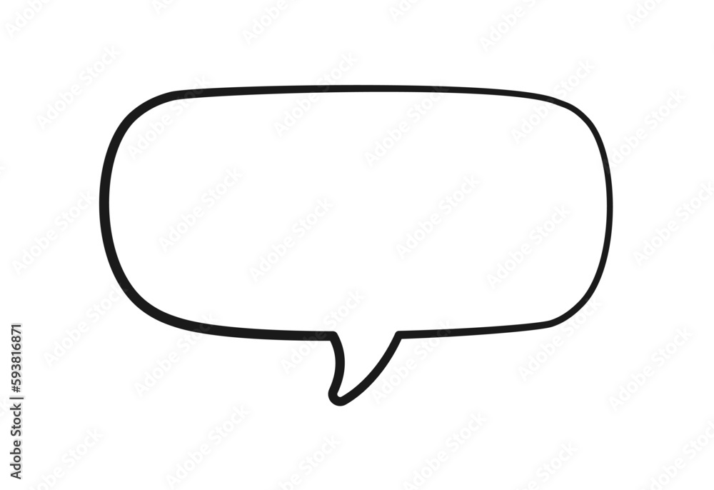 Empty speech bubbles text box. Comic speech bubble doodle outline. Vector illustration. Empty speech bubbles text box. Comic speech bubble doodle outline. Vector illustration.