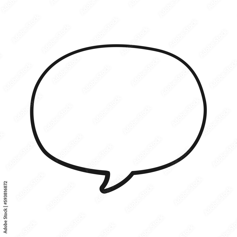 Empty speech bubbles text box. Comic speech bubble doodle outline. Vector illustration. Empty speech bubbles text box. Comic speech bubble doodle outline. Vector illustration.