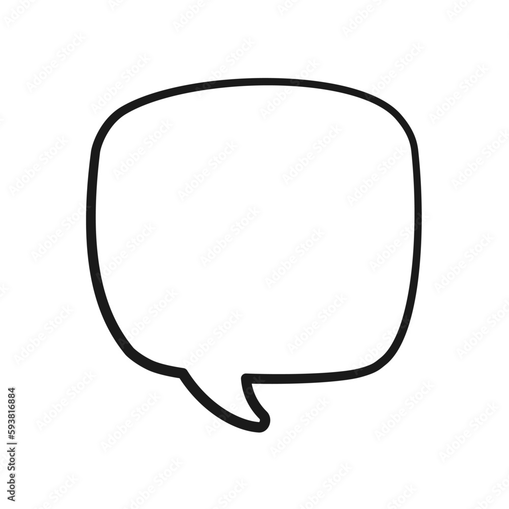 Empty speech bubbles text box. Comic speech bubble doodle outline. Vector illustration. Empty speech bubbles text box. Comic speech bubble doodle outline. Vector illustration.