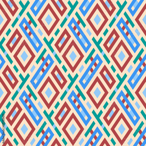 Abstract colorful argyle