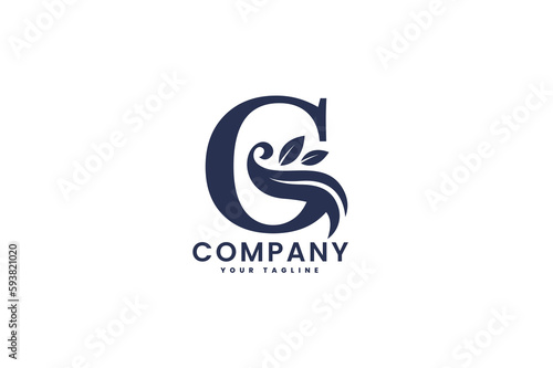 Free Download G Leaves Monogram Logo - GFXLoad