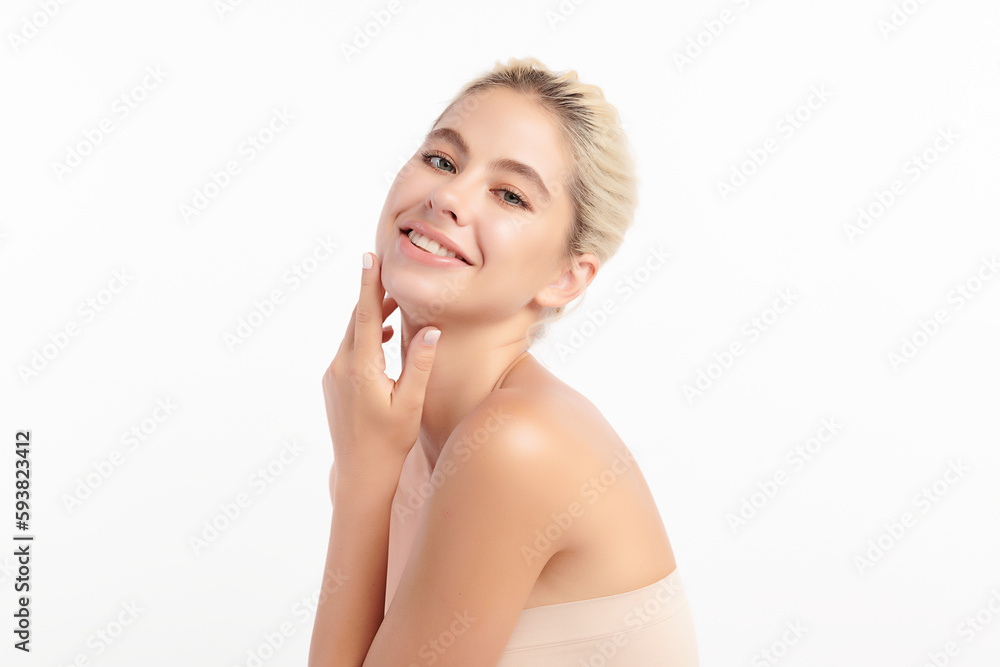 Beautiful young woman with clean fresh skin on white background, Face care, Facial treatment, Cosmetology, beauty and spa, women portrait. Beautiful young woman with clean fresh skin on white background, Face care, Facial treatment, Cosmetology, beauty and spa, women portrait.