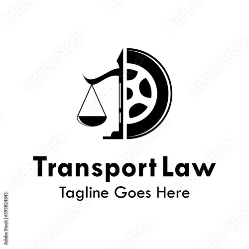 Transport law design logo template illustartion