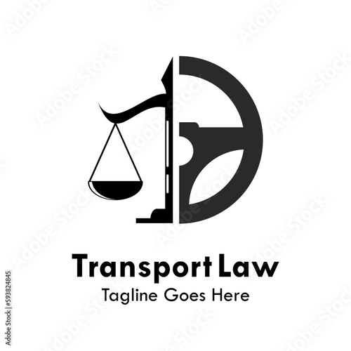Transport law design logo template illustartion