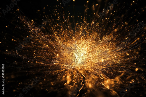 Free photos of the shiny metal particles of explosion