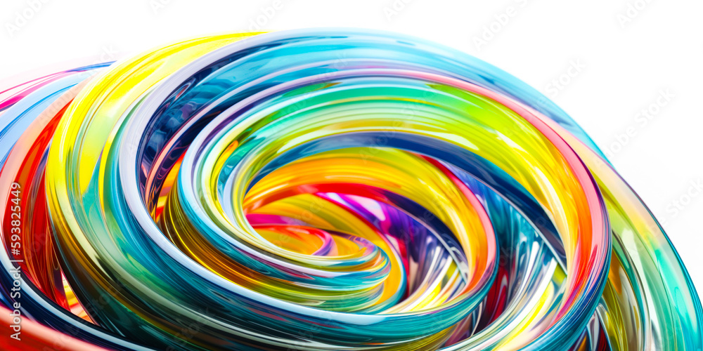 Dynamic effect curves of beam stream stripes.Flowing or network field,multicolor of wave line,cyber synthetics in spiral and  swirl shape,creativity art background.generative ai technology