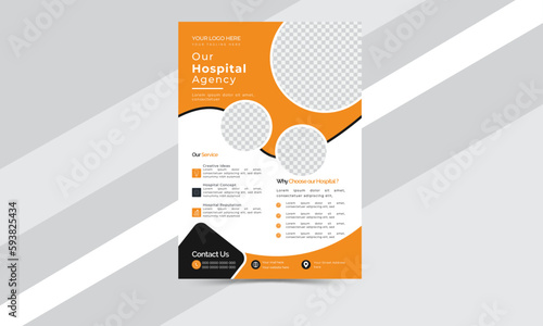 poster flyer pamphlet brochure cover design layout space for photo background, vector illustration template in A4 size