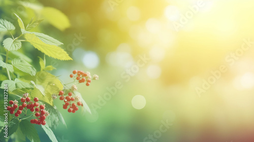 Beautiful summer wallpaper with blur background. Blurred Summer Background Free Space  © roeum