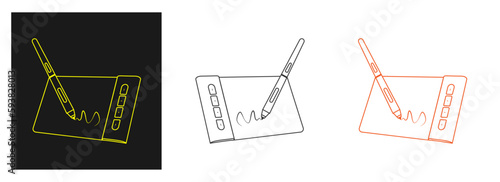 Graphic Drawing Tablet  line design and icon, Graphic Drawing Tablet  vector, 
 logo design brand designer sketch graphic drawing creative creativity 