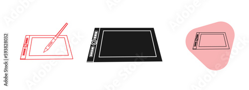 Graphic Drawing Tablet  line design and icon, Graphic Drawing Tablet  vector, 
 logo design brand designer sketch graphic drawing creative creativity 