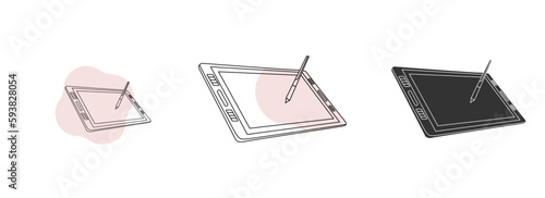 Graphic Drawing Tablet  line design and icon, Graphic Drawing Tablet  vector, 
 logo design brand designer sketch graphic drawing creative creativity 