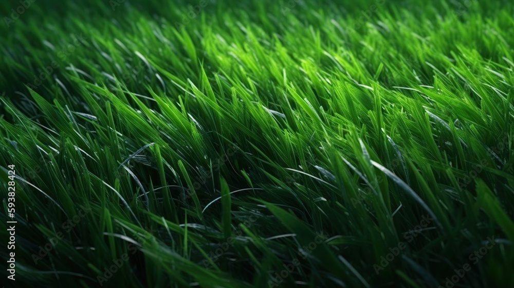 Close up of green grass, AI concept Close up of green grass, AI concept