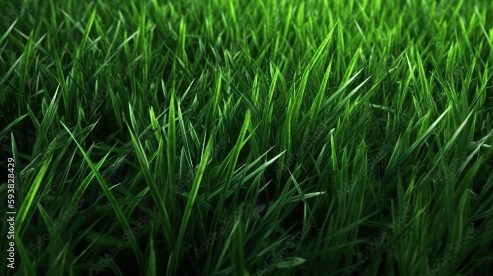 Close up of green grass, AI concept Close up of green grass, AI concept