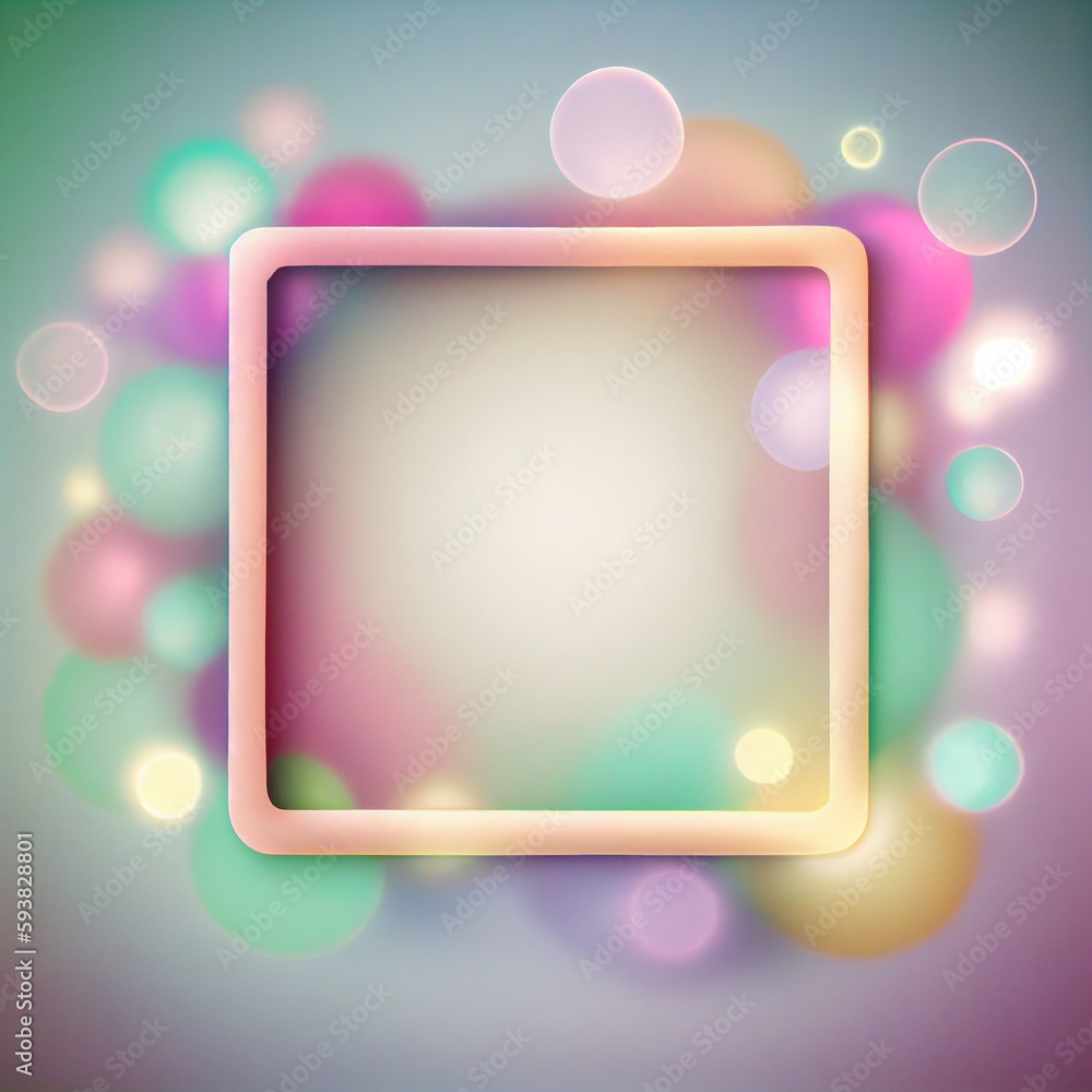 Generative AI, Pastel Dreams: Soft Bokeh Frame for a Calm Aesthetic Generative AI, Pastel Dreams: Soft Bokeh Frame for a Calm Aesthetic