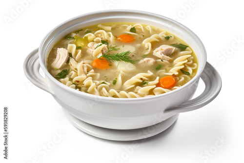A bowl of comforting and flavorful chicken noodle soup