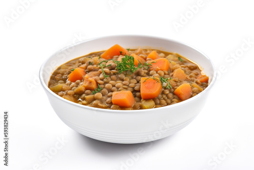 A bowl of lentil and vegetable