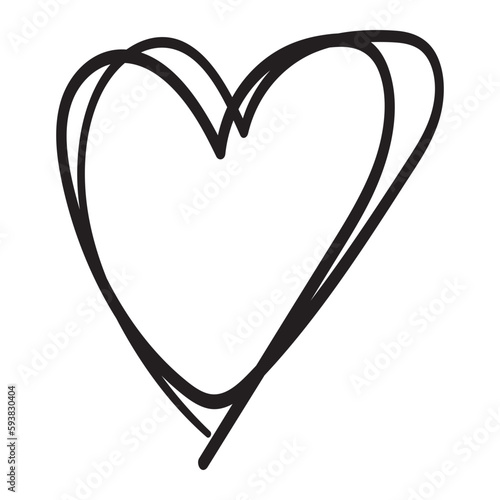 hand drawn heart icon
