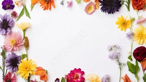 Flower decoration on a white background
