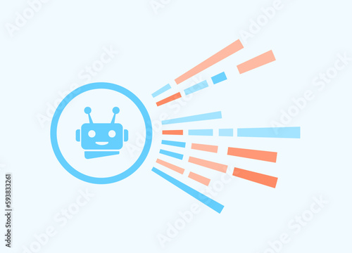 AI Code Generator concept illustration. Artificial intelligent writer, software developer and ai text generator chatbot. Coding tools trained on vast corpuses. Isolated on white background