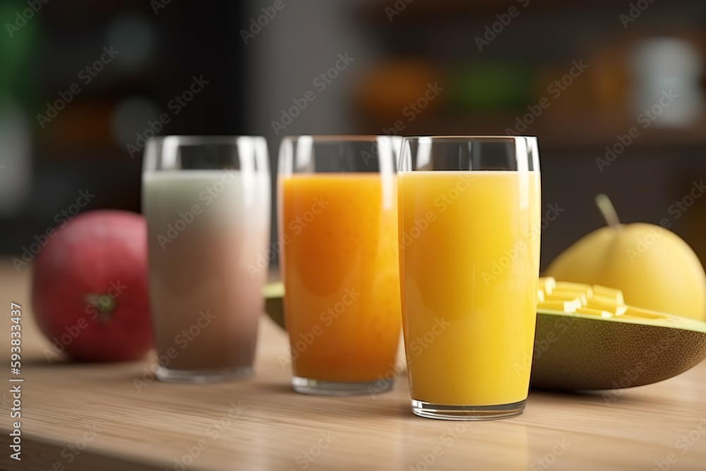 Fresh fruits and freshly squeezed juice from milk tea shops Fresh fruits and freshly squeezed juice from milk tea shops