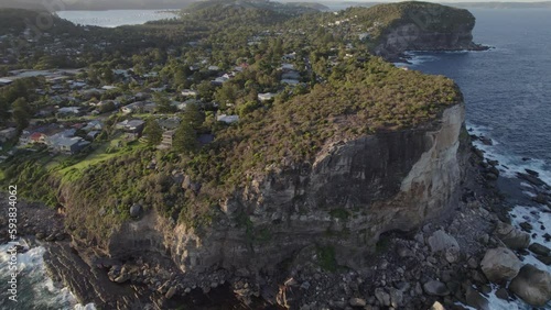 Avalon Headland In Sydney, New South Wales, Australia - aerial shot photo