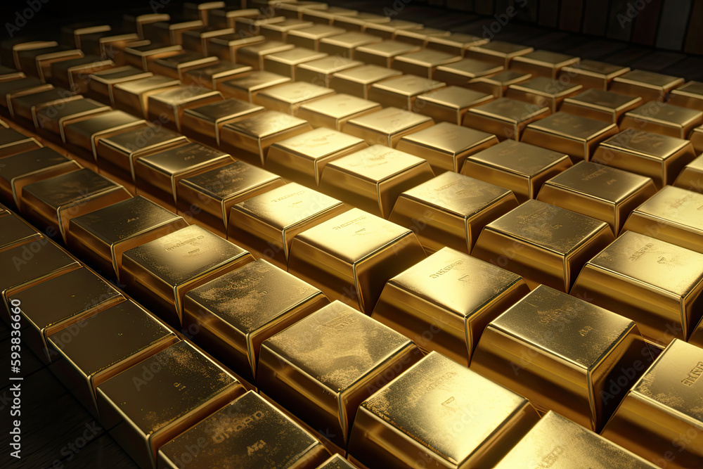 Gold bars and Financial concept, studio shots Gold bars and Financial concept, studio shots