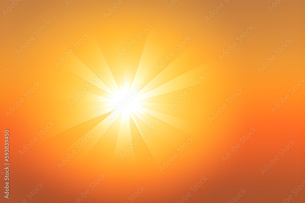 orange sun rays