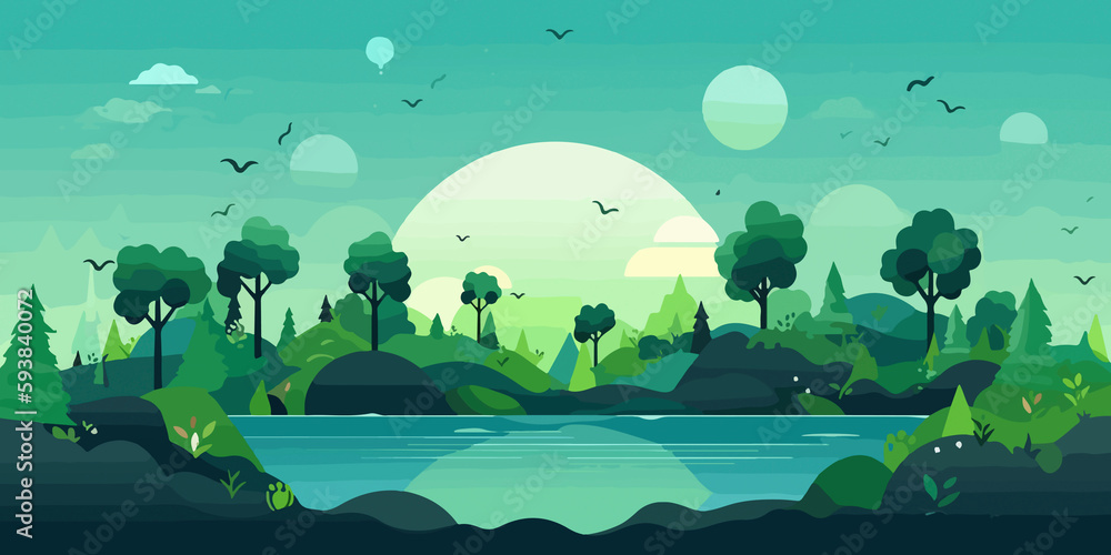 Obraz premium Hand drawn illustration for eco-friendly awareness