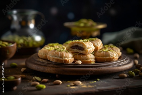 Desserts Eid al-Fitr, Eid al Adha Kahk (Eid Cookies) Arabic filled Pistachio or nut 