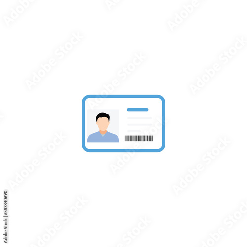 car driver, driver's license, id card thin line icon. Linear vector illustration. Pictogram isolated on a white background