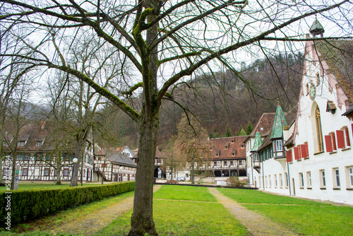 The beautiful monastery in Blaubeuren on a day in April, 2023 photo